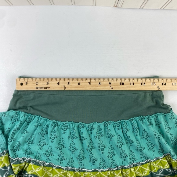 Matilda Jane Blue Boho Floral Midi A-Line Skirt with Tiered Design Sz S - Picture 8 of 10